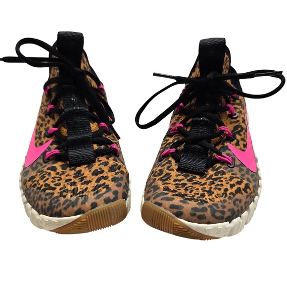 Nike Shoes - Nike Free Metcon 3 Leopard Print Training Shoes Pink Black Womens 6